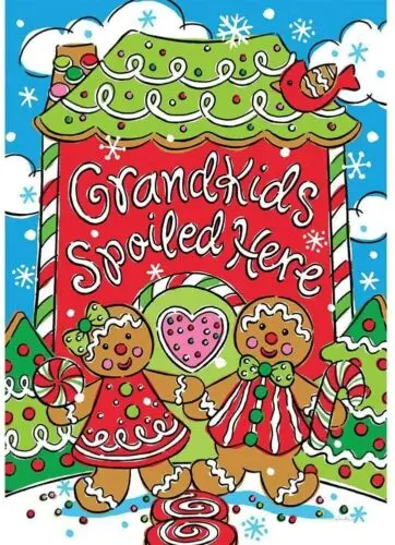 Grandkids Spoiled — садовый размер декоративный двусторонний флаг 12x18