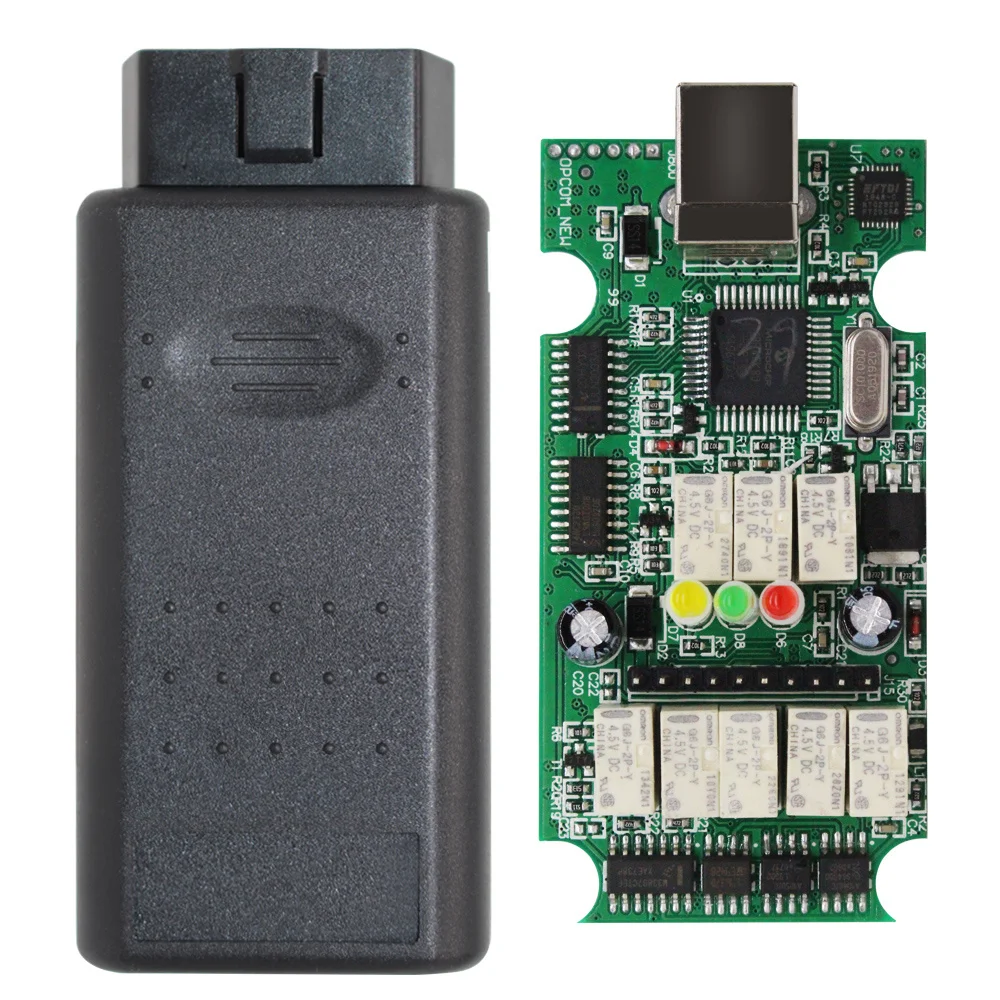 Фото Новый Opcom для Opel v1.99 с 18F46K80 и FTDI, диагностический инструмент OBD OBD2, автомобильный интерфейс для Opel AN-BUS OPCOM №2