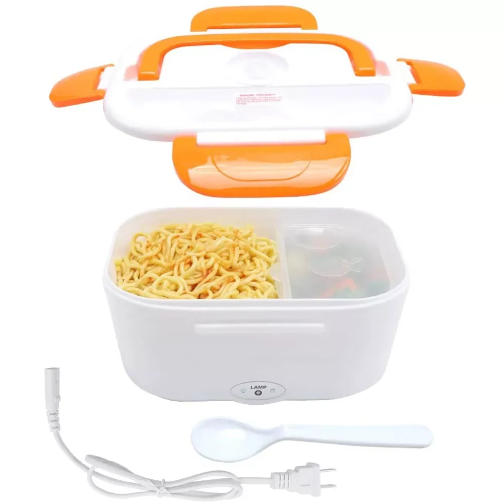 

Electric Heated Lunch Box Portable 110V 220V Bento Boxes Food Heater Rice Cooker Container Warmer Dinnerware Set for Home Office
