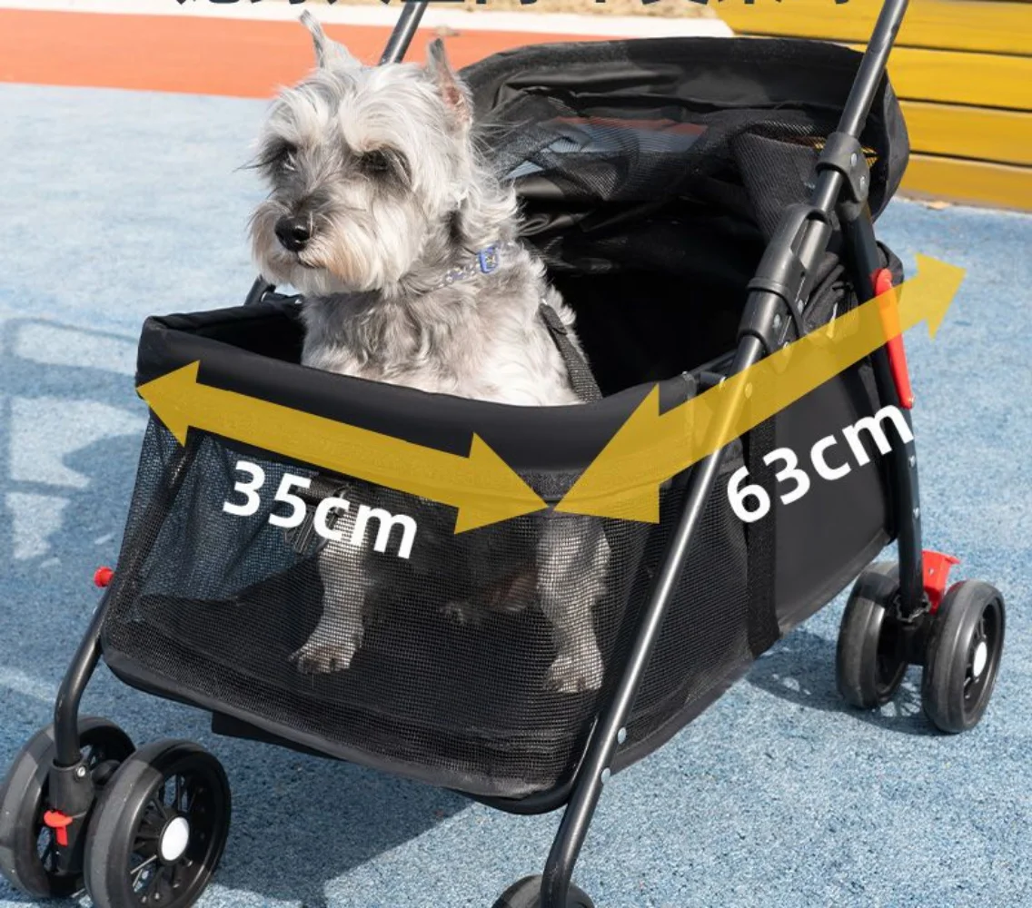 Прогулочная коляска для домашних животных 4 колеса складная легкая дышащая