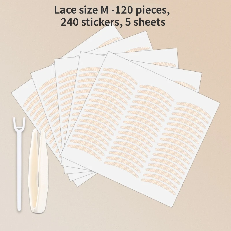 5/10 листов прозрачная Невидимая клейкая лента для век с сетчатым кружевом