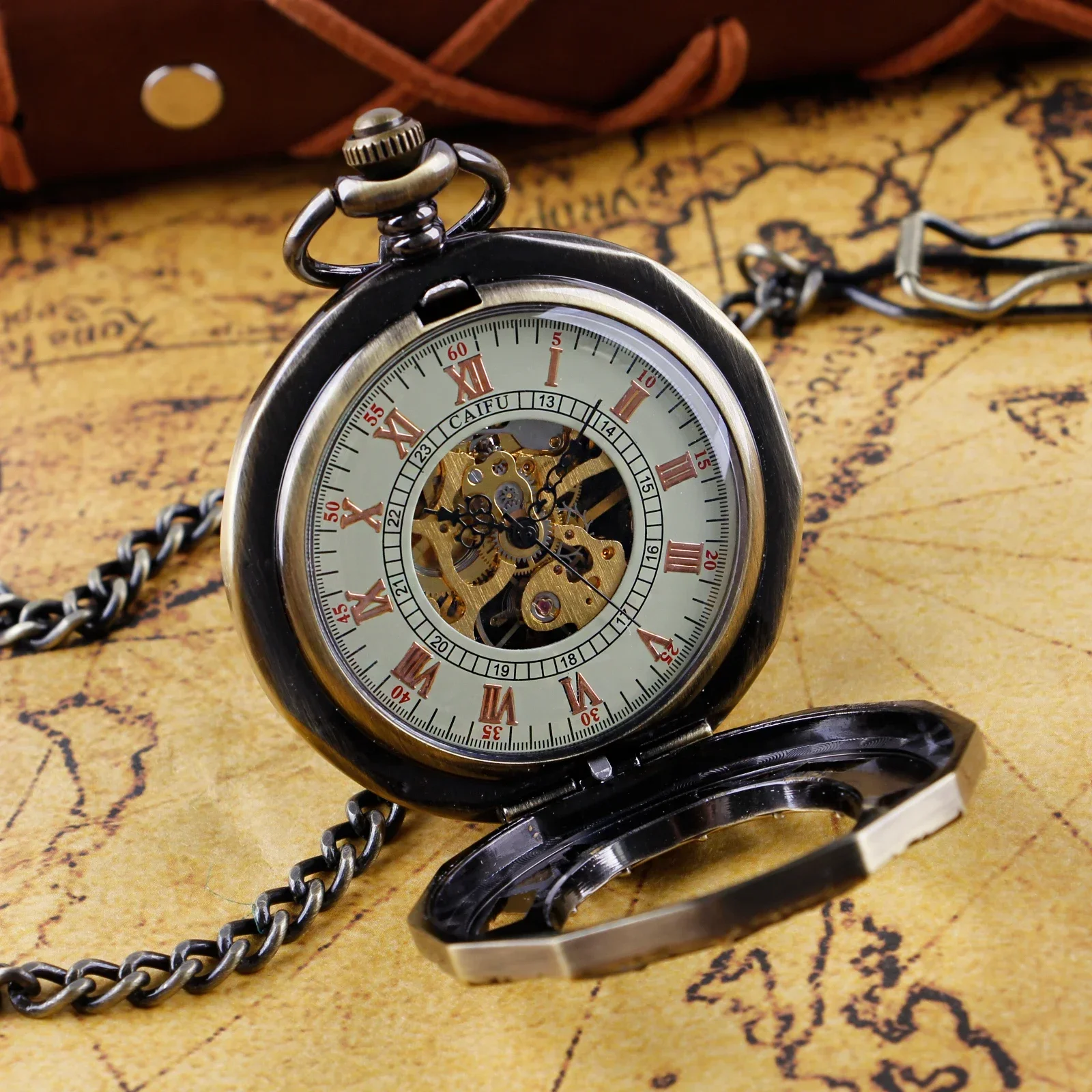 Нежные антиквариатные карманные часы в стиле ретро механические для мужчин и