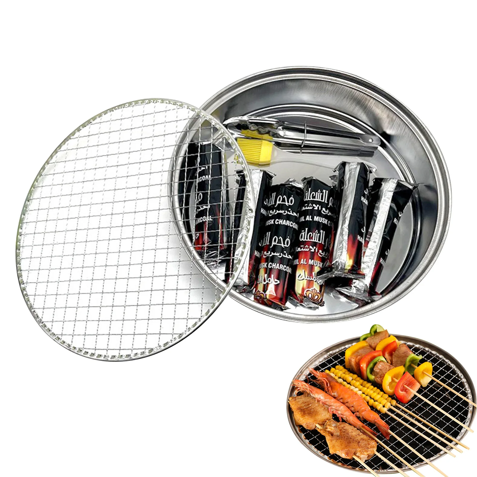 

BBQ Charcoal Grill Disposables Charcoal Compact Charcoal Grills Portable Barbecue Grill Roasting Meat Tool Camping Equipment