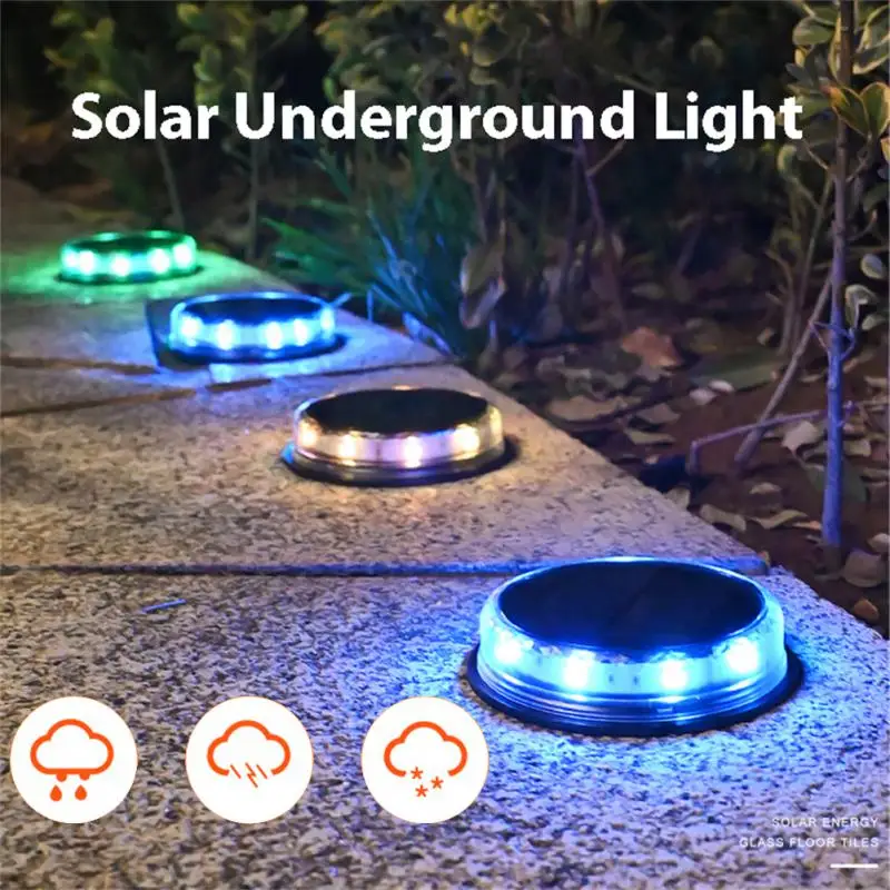 

Фонарь дисковый уличный водонепроницаемый на солнечной батарее, уличный садовый светильник для газона, освесветильник лестницы, 4 упаковки...