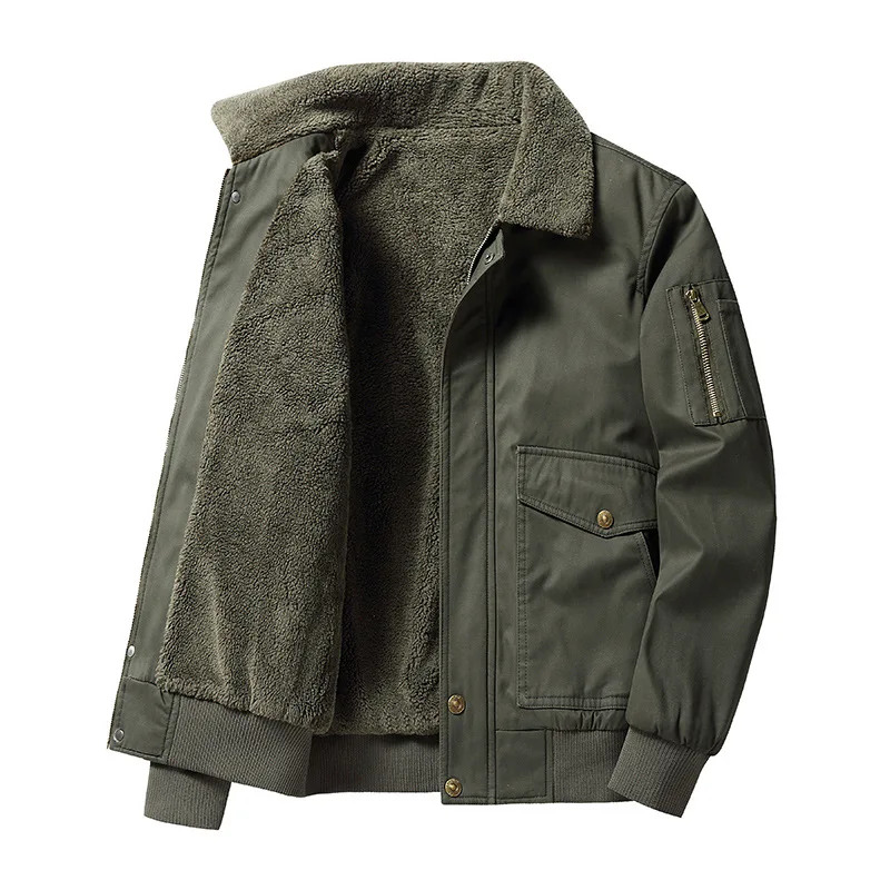 

Красивая брендовая зимняя куртка, Мужская теплая плотная флисовая модная повседневная куртка, Одежда большого размера, искусственная ветровка, мужские куртки