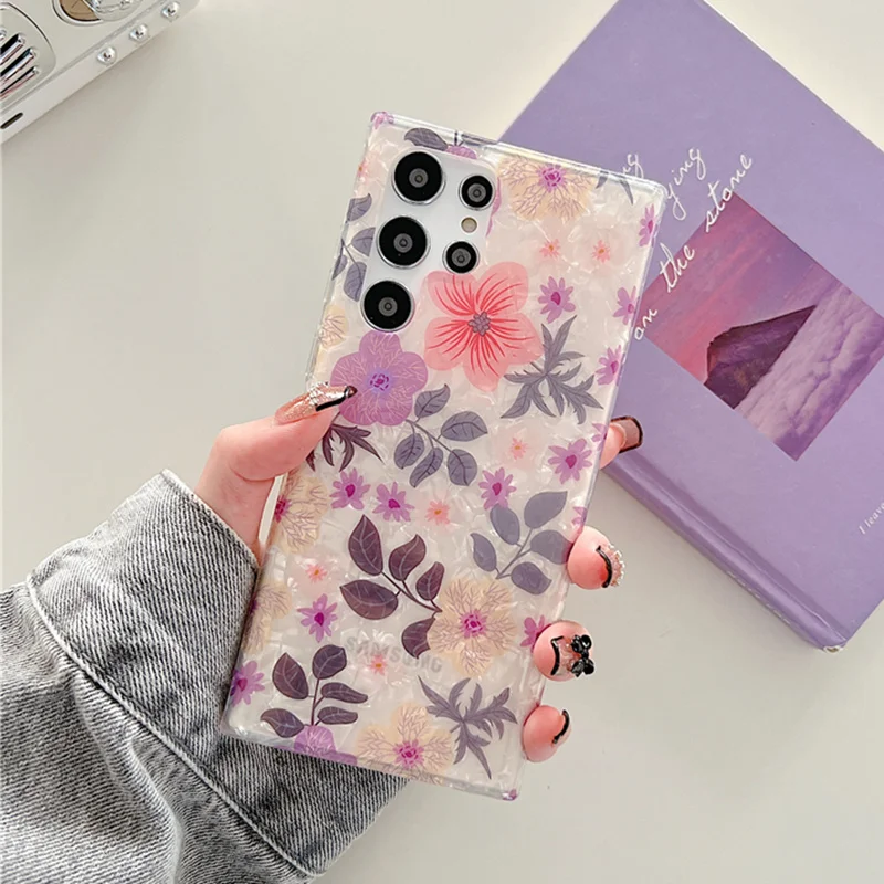 Чехол с рисунком диких цветов Мягкий защитный чехол в стиле ретро подходит для