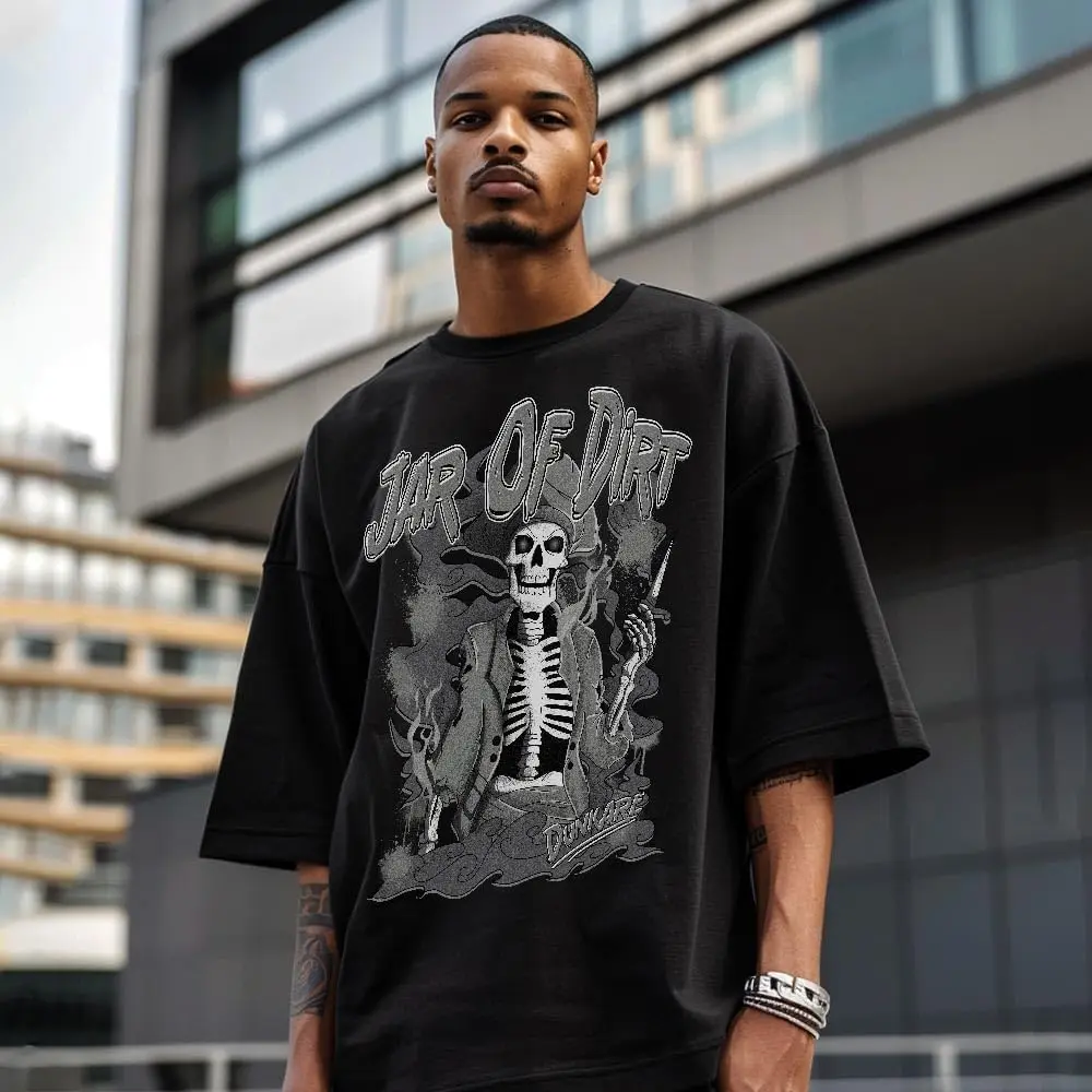 Рубашка Dunkare подходящая футболка с рисунком Paris Cement Grey 4s - унисекс мокрым цементом