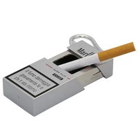 fashion portable ashtray with lid keychain bag mobile ashtray automatic mini cigarette metal bottle storage bag