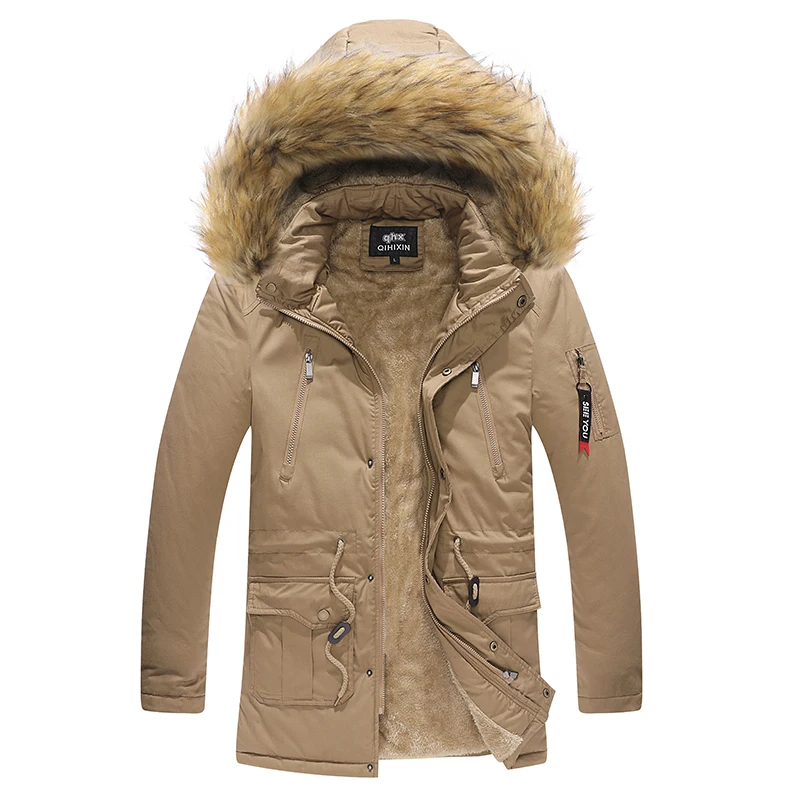 2022 New Men's Winter Jackets Thick Hooded Fur Collar Parka Men Coats Casual Padded Mens Jackets Male Clothing Down Parkas