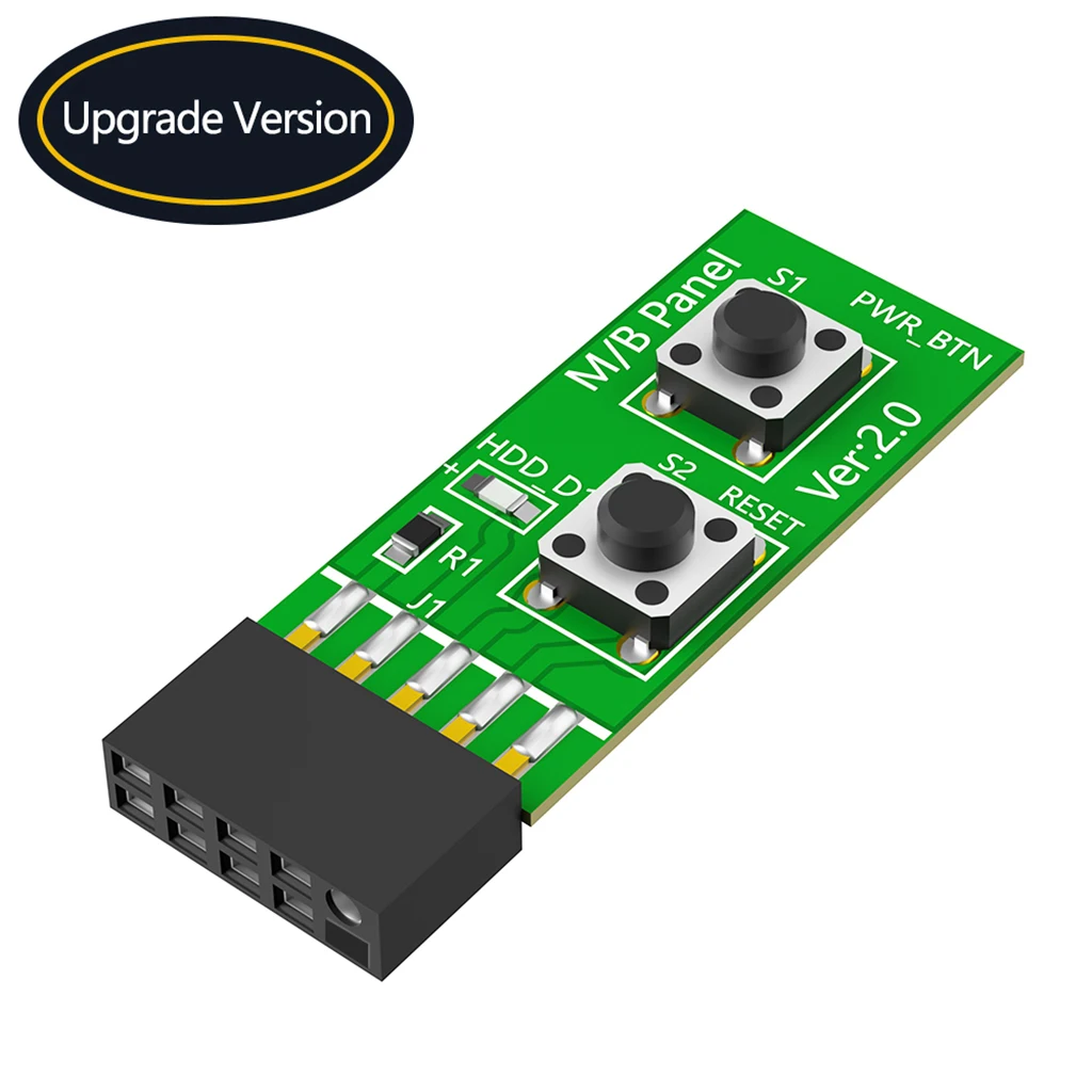 2x5-Pin zum Zurücksetzen/Ein-/Ausschalten des Schalttafel adapters mit LED-Anzeige für Desktop-PC für Win7/8/10/11 Linux-System