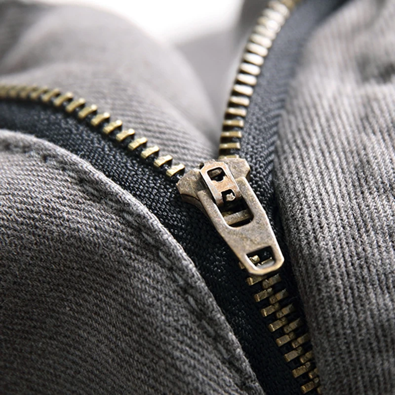 Men's Denim Jeans Ruined New Gray Black Ripped Y2k Straight Trousers Student Fashion Casual Daily Pants Trend Large Size 40 42