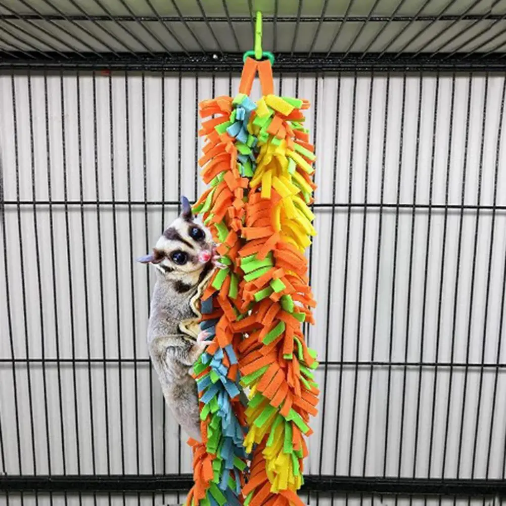 

Reduce Anxiety Eco-friendly Fabric Chewing Suspension Bridge Bird Toy for Cockatiel