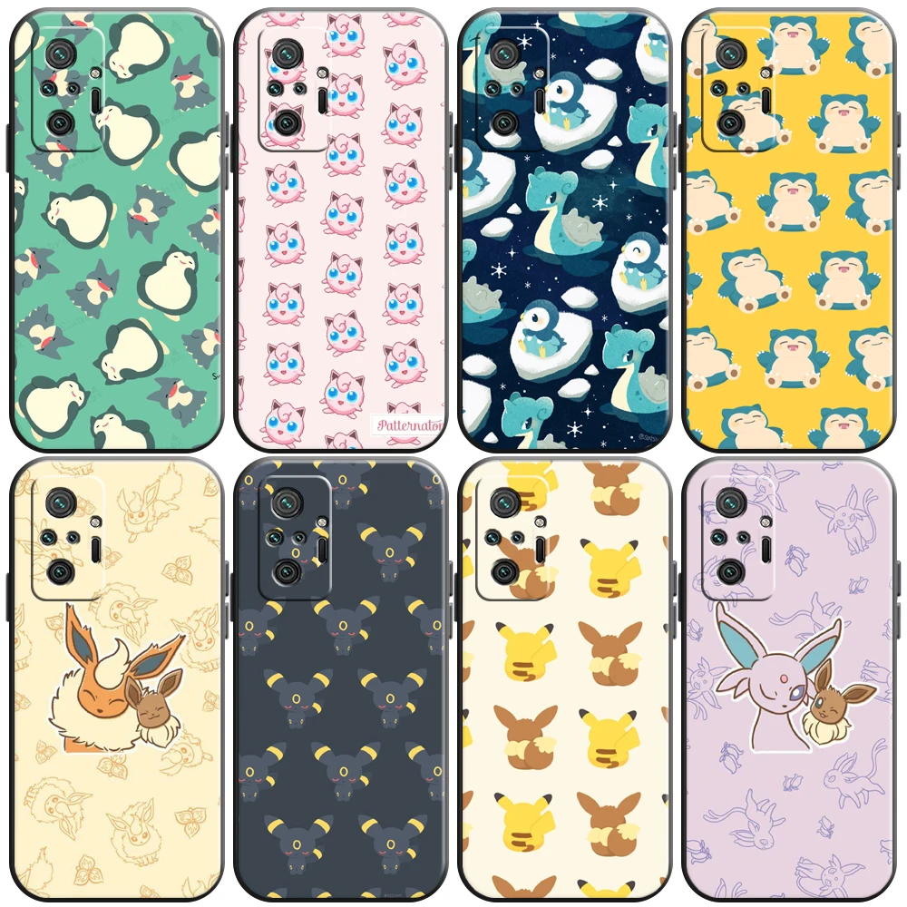 

Cartoon Pokémon Phone Case For Xiaomi Redmi Note 9 9i 9AT 9T 9A 9C 9S 9T 10 10S Pro 5G Funda Carcasa Silicone Cover Back Coque
