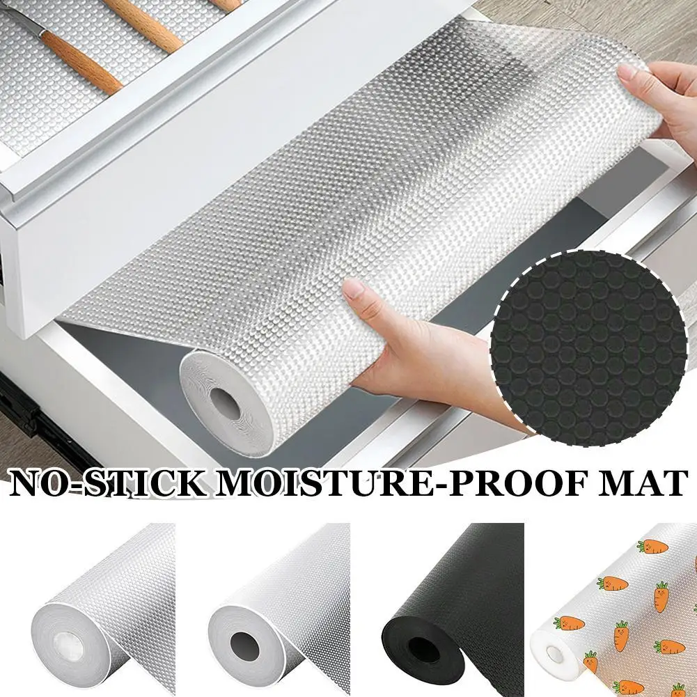 Фото Водонепроницаемые подкладки для полок кухонных шкафов из ЭВА, нелипкие коврики для столешниц и ящиков, набор гигиенических пленок для шкафов, защита от грязи и масла №1