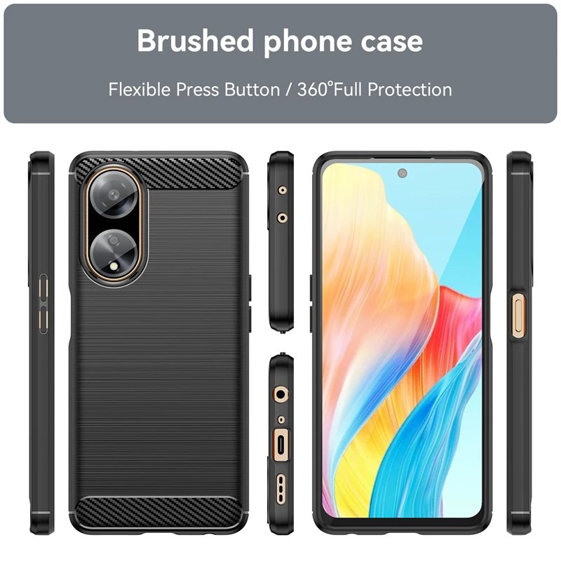 For OPPO A98 5G Case Cover OPPO A98 5G Capas New Utral-thin Bumper Back Shockproof Soft TPU Carbon Fiber Fundas OPPO A 98 A98 5G