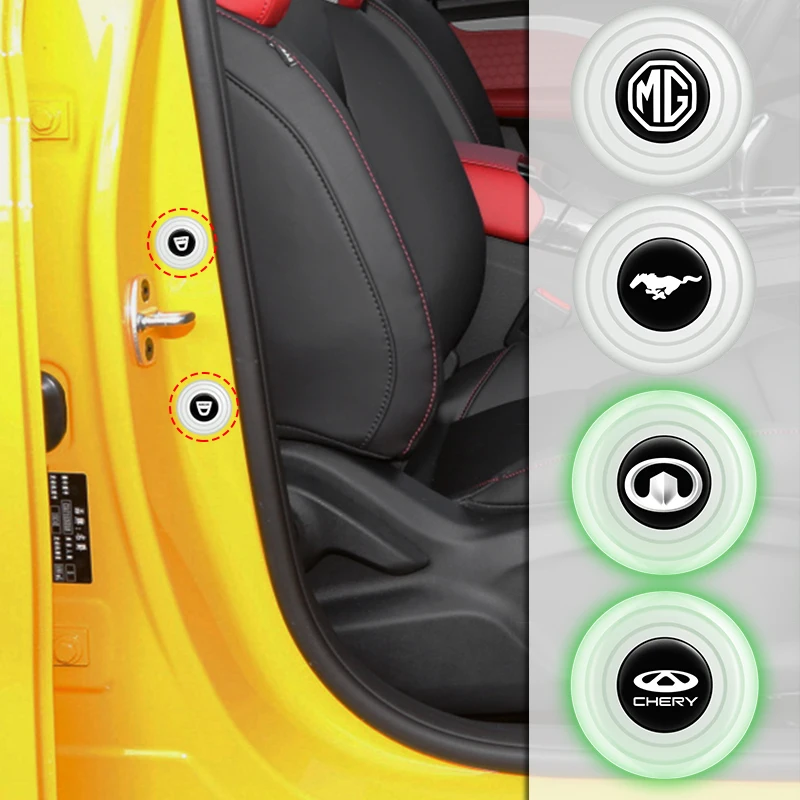 

4pcs Car Loading Door Luminous Anti-collision Pad for Renault Clio 2 4 Megane 2 3 4 Trafic Logan Captur Emblems Car Accessories