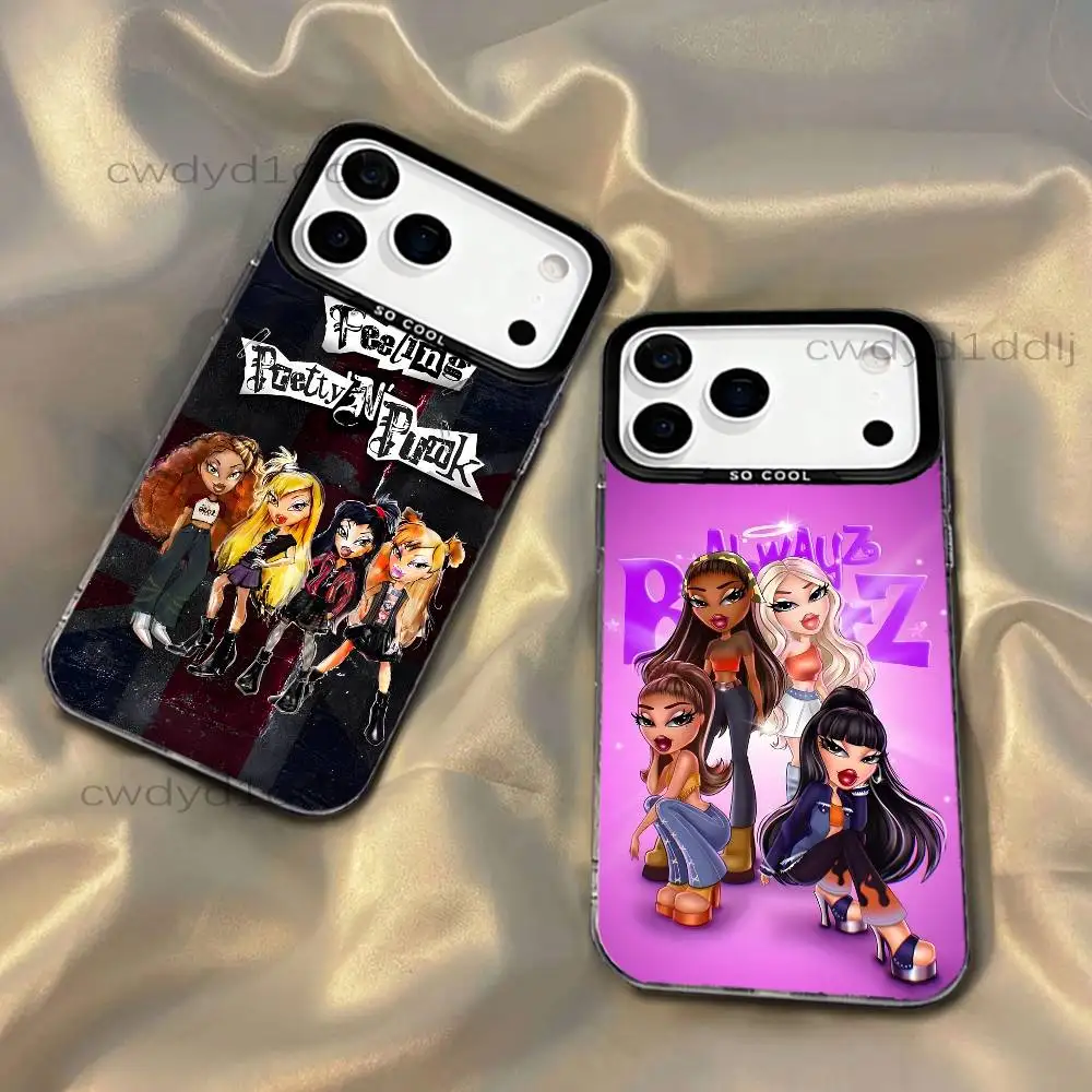 Фото Модный чехол B-Bratz Doll для iPhone 17, 16, 15, 14, 13, 12, X, 8, Pro, Max, Plus, SE4, Air, Mini, черный, матовый, IMD №1