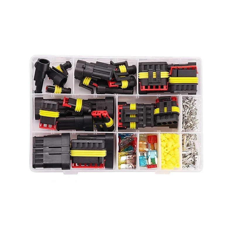 

240Pcs HID Waterproof Connectors 1/2/3/4/5/6 Pin 48 Sets Car Electrical Wire Connector Plug Truck Harness