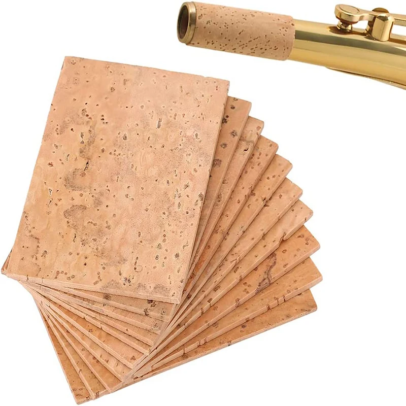 

Universal Sax Neck Cork Natural Durable Wooden Alto Saxophone Neck Joint Cork Sheet for Alto Soprano Tenor Brass
