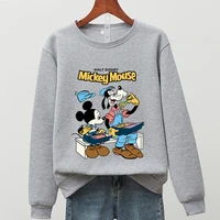 2021 women anime sweatshirt hoodie mickey mouse long sleeve top harajuku pullover hoodie goofy fleece warm autumn disney hoodie