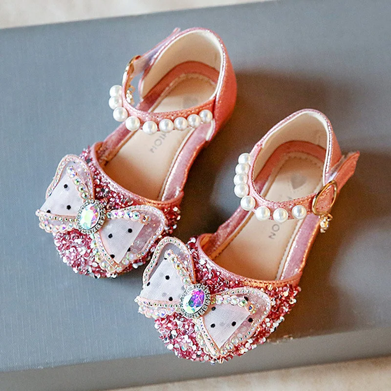 

Toddler Shoes Girl 2022 Summer New Children's Shallow Mouth Flat Sandals Girls Bow Temperament Princess Shoes Baotou Sandals