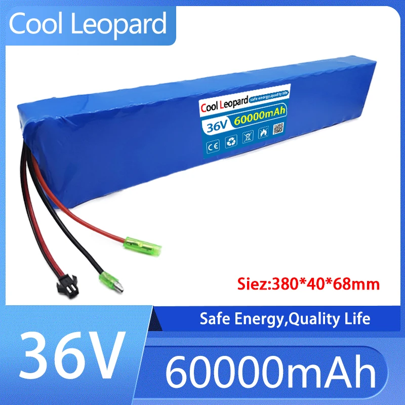 

36V 60Ah 10S4P Original Lithium Ion Battery Pack 1000W High Power Battery 42V 80000mAh Electric Bicycle BMS + 42V 2A Charger