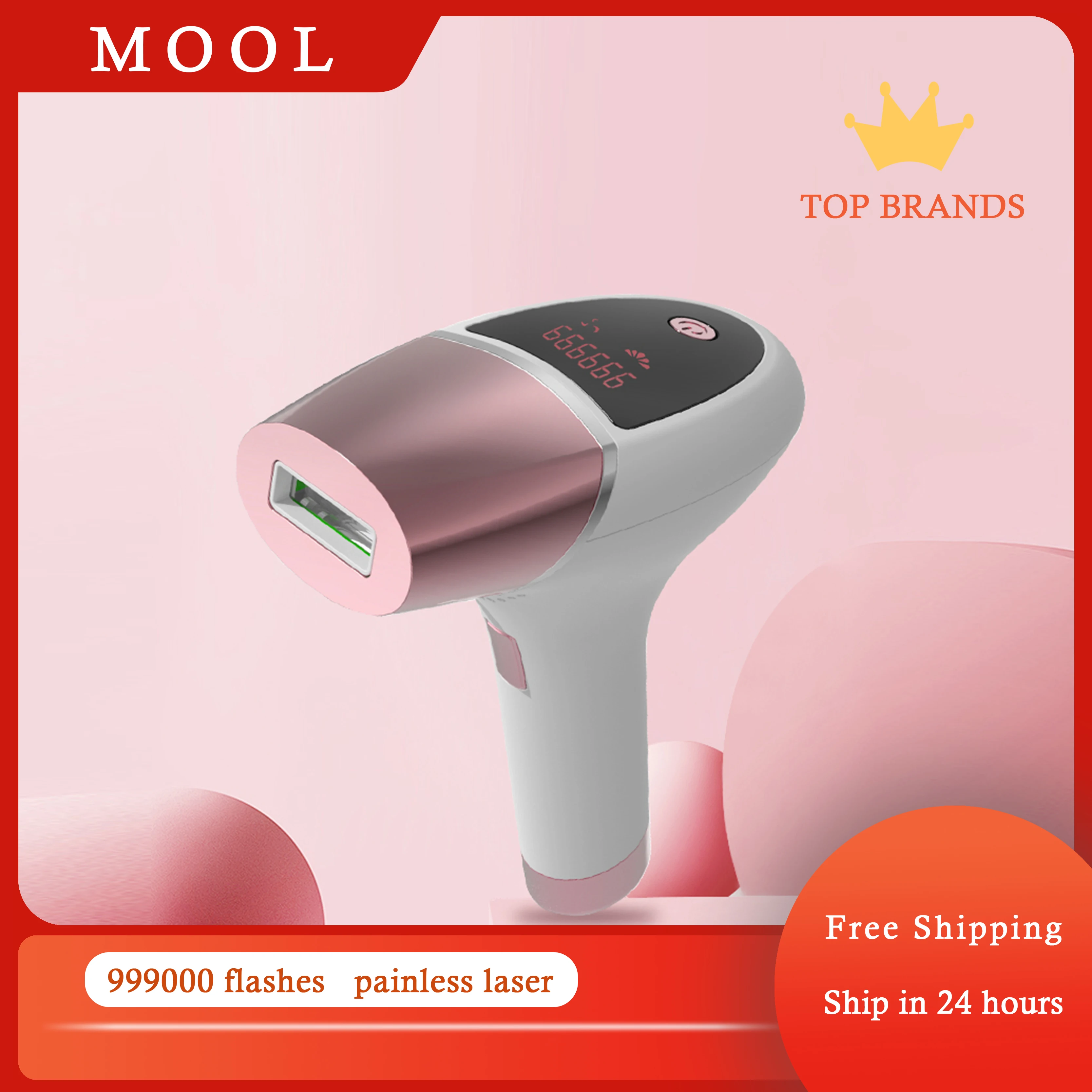 MOOLWEELO Flashes 5 Levels Laser Epilator Permanent IPL Photoepilator Hair Removal Depiladora Painless Electric Epilator enlarge