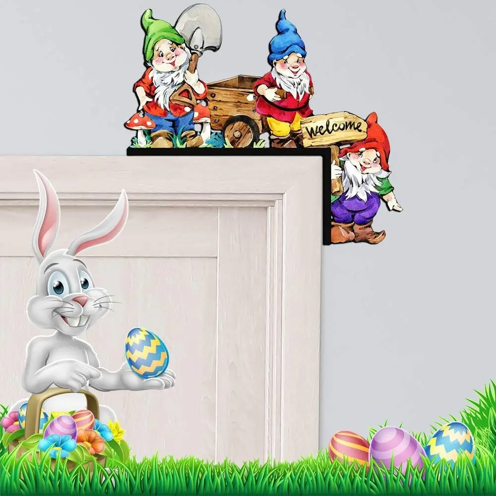 Пасхальные наклейки на дверь деревянные