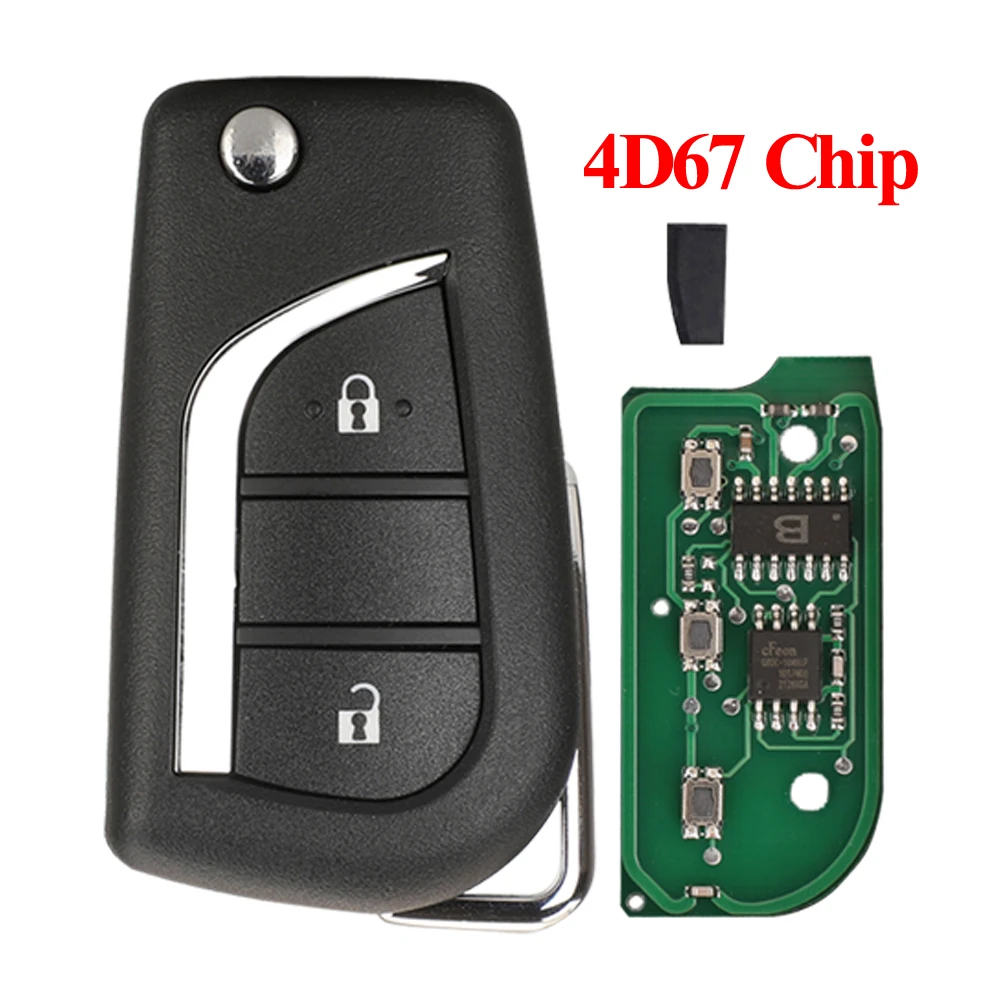 

Jingyuqin модифицированный Выкидной пульт дистанционного управления автомобильный ключ сигнализация 50171 433 МГц 4D67/68/4C Чип для Toyota Camry Prius 2 Hilux Etios Vios Innova SW4