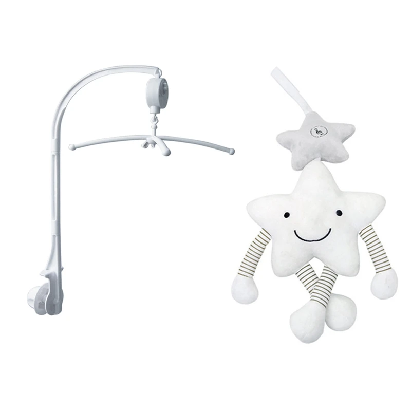 

1 Pcs Cot Mobile Arm With Wind-Up/Auto Music Box And Extended Holder & 1 Pcs Music Star Jingles When Shook Crib Hanging