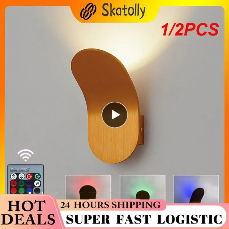 

1/2PCS 7W LED Indoor Wall Lamp Bedroom Living Room Bedside Lamp Modern Home Lighting Balcony Corridor Wall Light Decorate Sconce