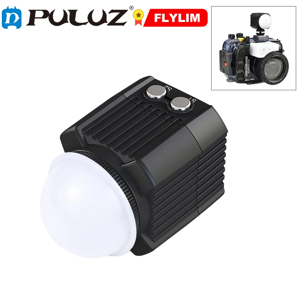 

PULUZ 60m 40m Underwater LED Photography Fill Light Diving Light for / Insta360 ONE R/ DJI Osmo Action Sport Cameras