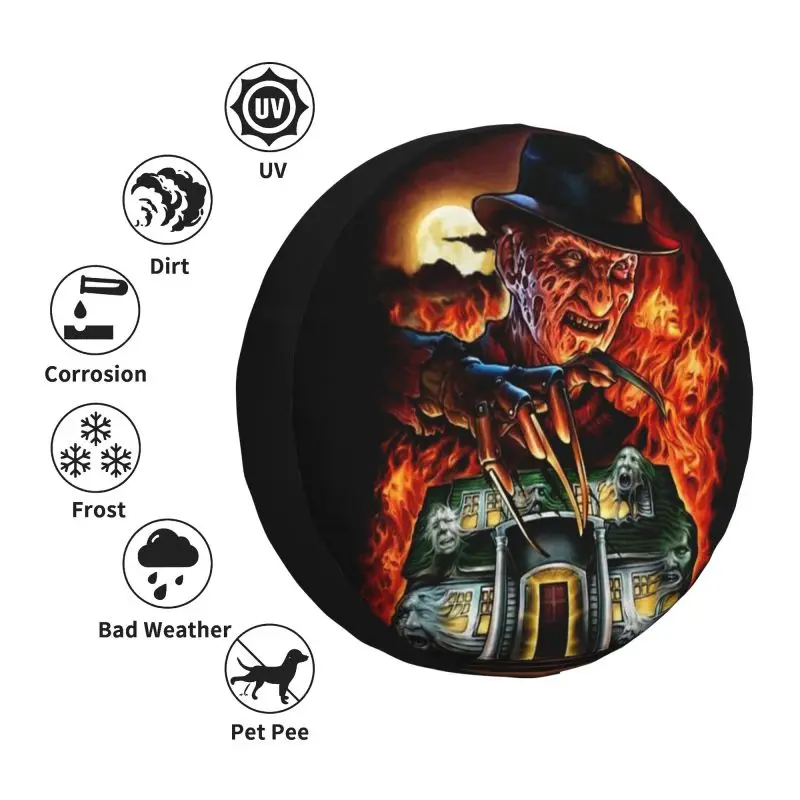 Пользовательский чехол для запасного колеса из фильма ужасов на Хэллоуин Prado Pajero