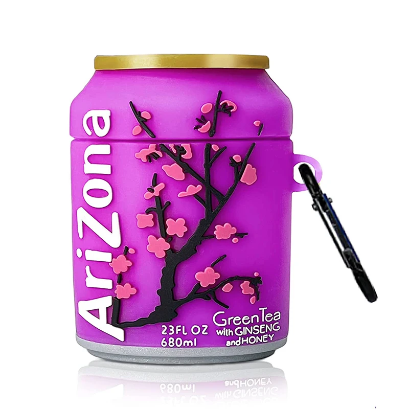 

3D Arizona Drink Bottle Earphone Case For Airpods 2 Silicone Wireless Bluetooth Earphone Charging Box Cover For Airpods 1/2