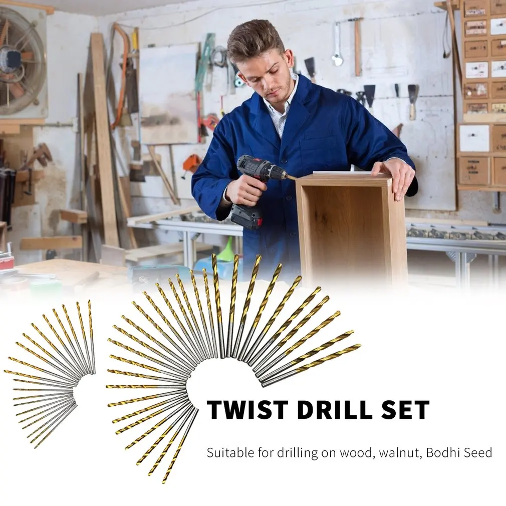 

HSS Steel Cobalt Mini Twist Drill Bit Set Straight Shank Hole Opener Power Drilling Punching Tools For DIY WoodWorking
