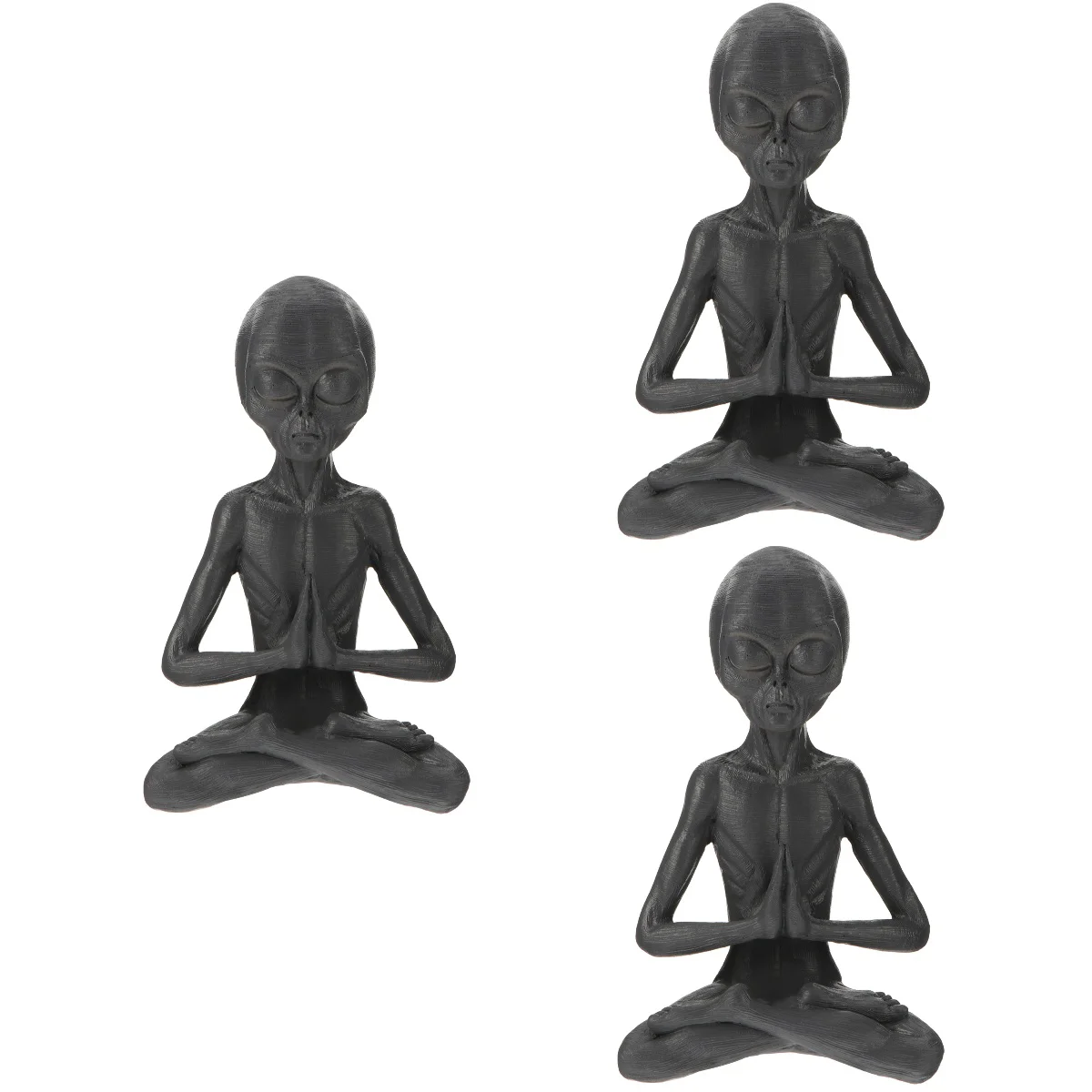 

Alien Statue Ornament Sculpture Figurine Meditating Desktop Outer Space Yoga Figurines Resinlawn Sitting Gift Lover Statueshome