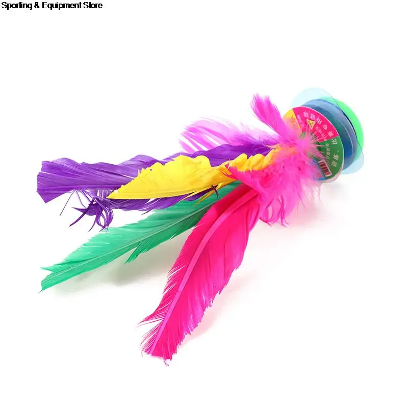 6 шт. перьевой воланчик красочные перья Китайский Jianzi спортивные уличные игрушки