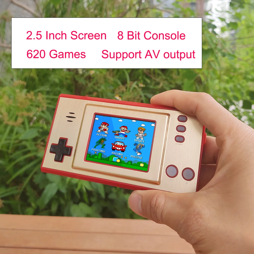 

Mini Game Console Portable Handheld Game Consola 620 Games 2.5 Inch Retro Game Player for NES 8 Bit Gaming Support AV Output