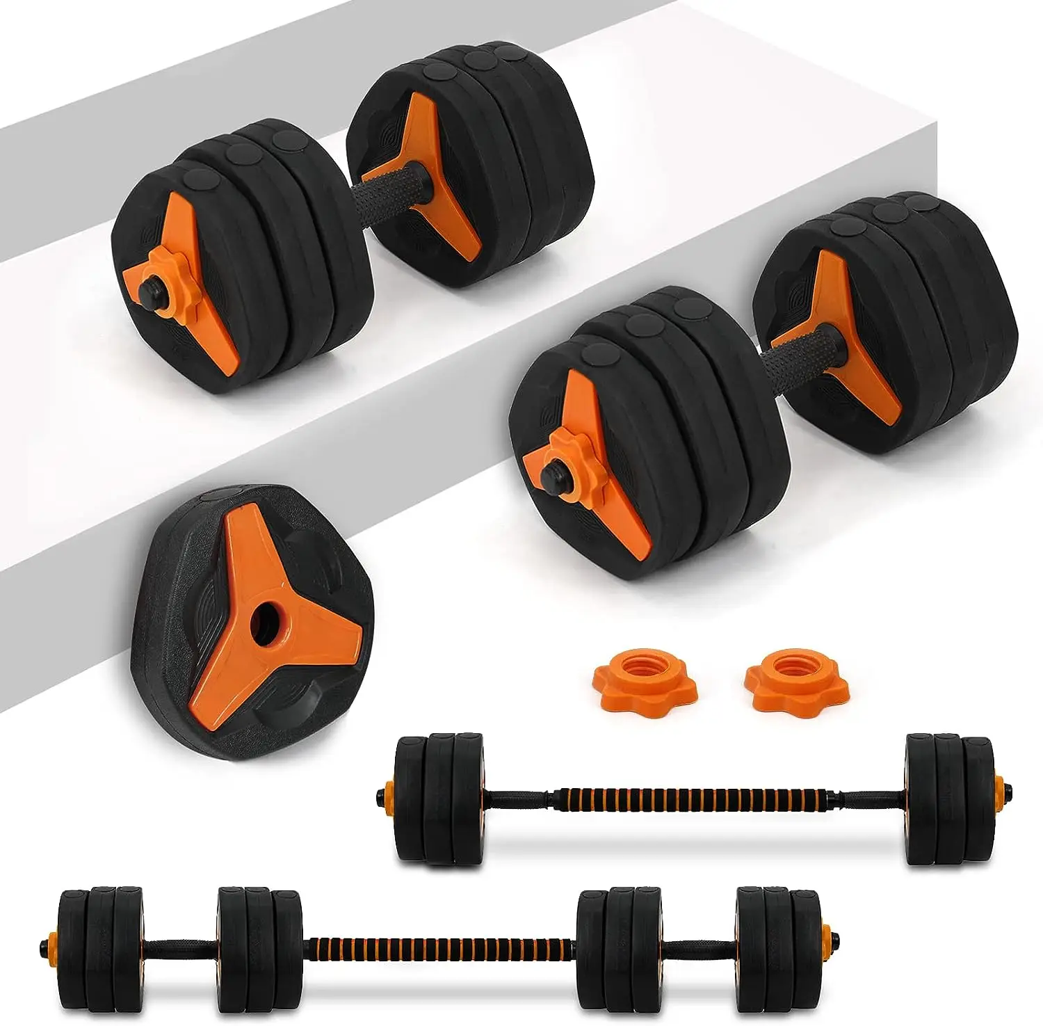 

Dumbbells Set, Adjustable Dumbbell Set Up to 40 59 90 Lbs, Weight Set for Home Workout with Connector, Non-Rolling Home Weight S