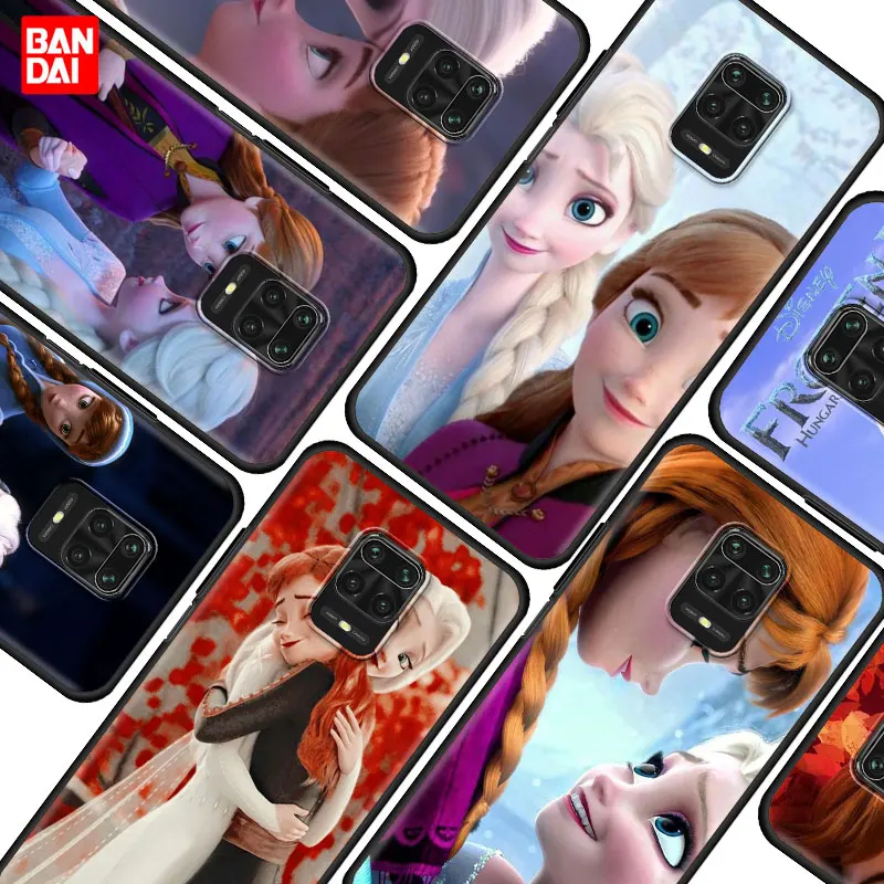 

Case for Xiaomi Redmi Note 7 8 9 9s 10 11 8T 11T Pro Plus 5G 4G Cell Soft Phone Shell Bag Korea Elsa Ariel Princess Anime