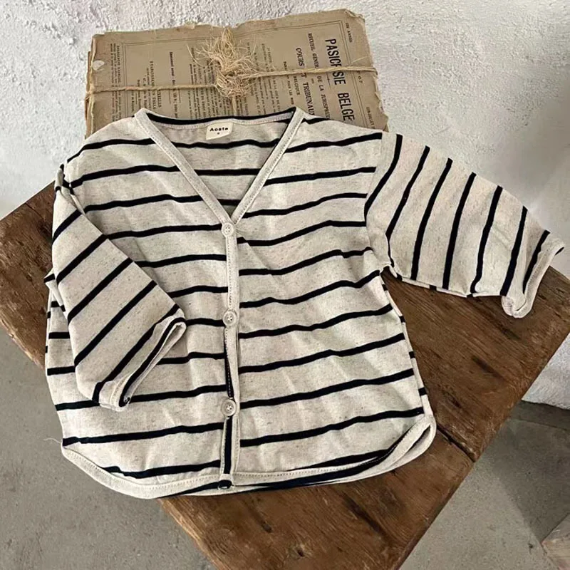 2023 Summer New Baby Solid Cardigan Thin Cotton Children Jacket Boys Mosquito Cardigan Coat Infant Girl Sun Protection Jacket images - 6