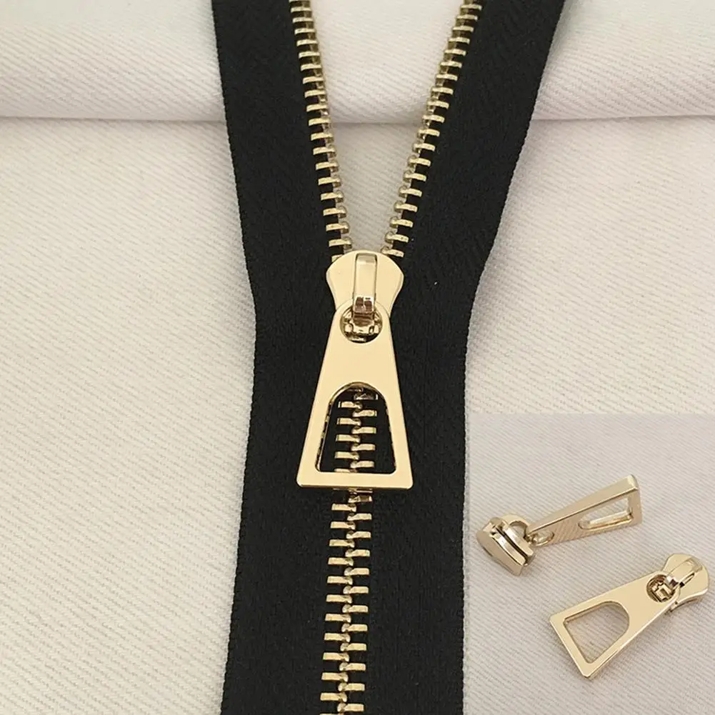 1 Pcs Gold Metal Zipper Nylon Zips Jacket Bag Purse Pockets Repair Zippers Heads Repair Kits DIY Garment Sewing Accessories
