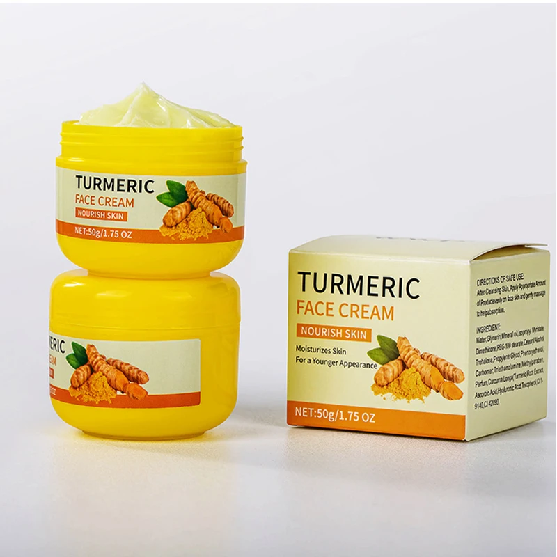 Фото Крем с куркумой, натуральный, нежный, мощный, увлажняющий, антиоксидантный, восстанавливающий, увлажняющий крем с витамином С, осветляющий, укрепляющий крем для кожи №4