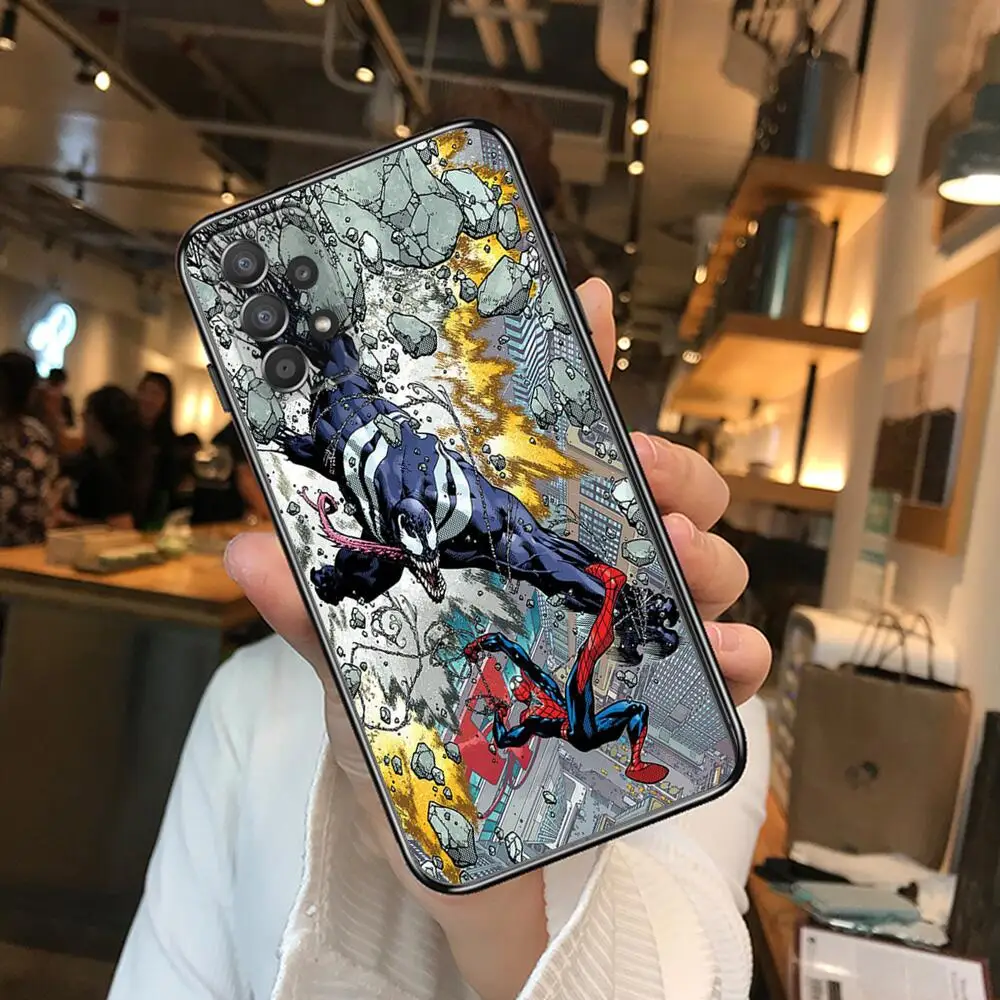Чехол для телефона Venom VS Spider Man для Samsung Galaxy A70 A50 A51 A71 A52 A40 A30 A31 A90 A20E 5G a20s черный орнаментальный ковер.