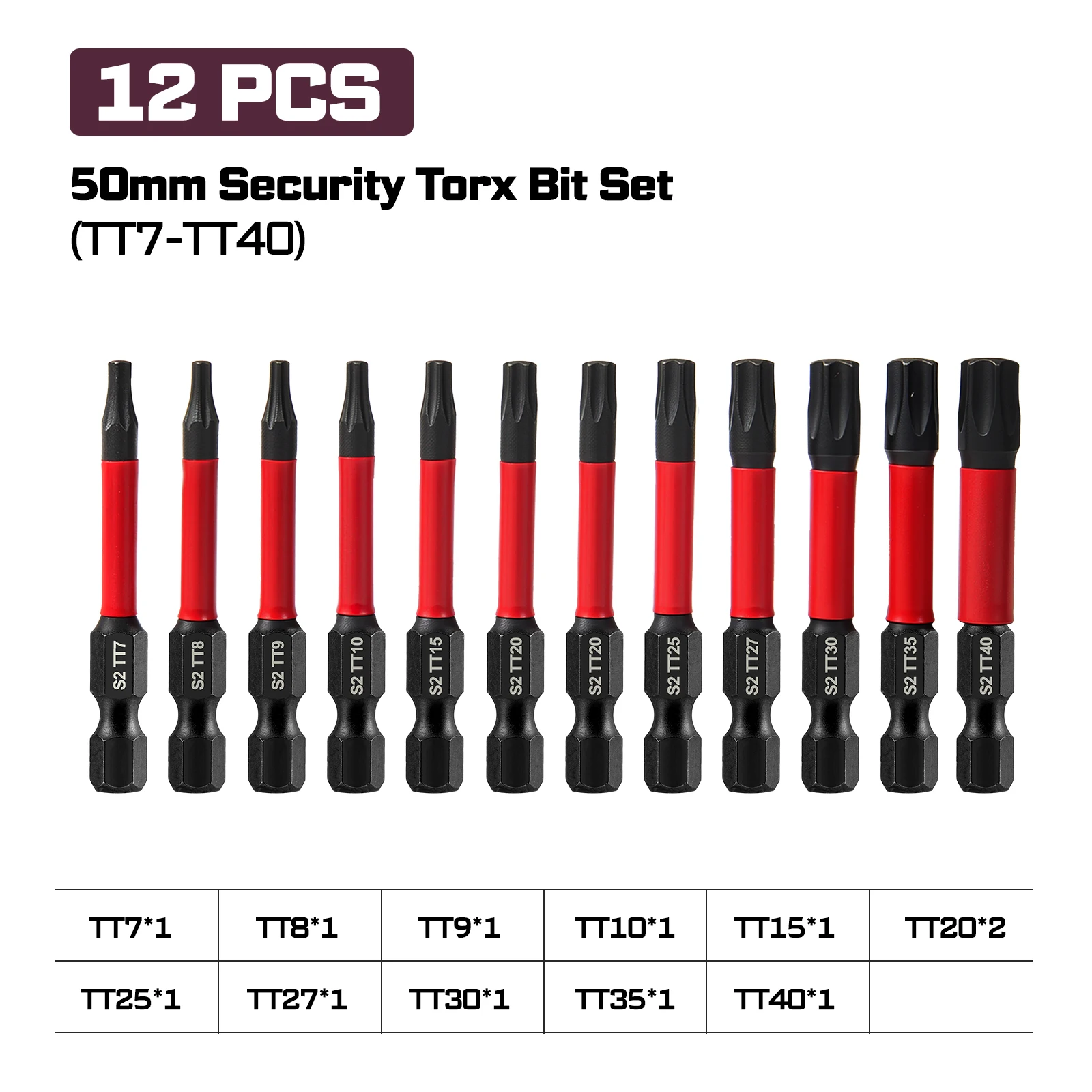 

Geinxurn набор бит TORX из стали 12 шт.