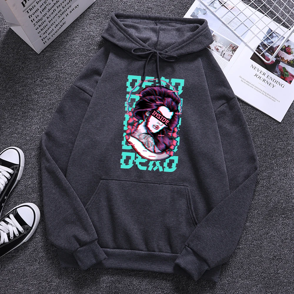 

Geisha Dead Inside Soft Grunge Vaporwave Men Hoody Harajuku Street Pullover Simple Casual Hoodies Fleece Crewneck Sweatshirt Men