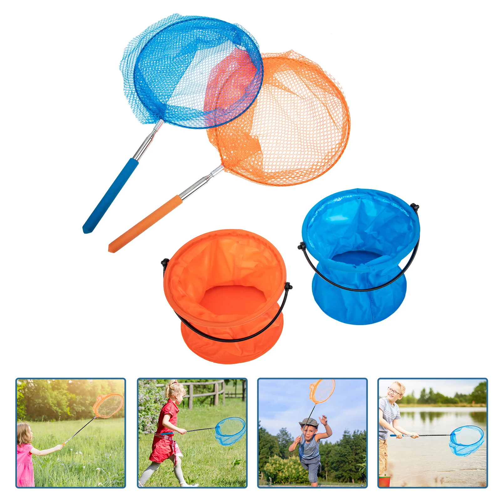 

Telescopic Fishing Net Extendable Bugs Nets Outdoor Insect Catching Stainless Steel Buckets