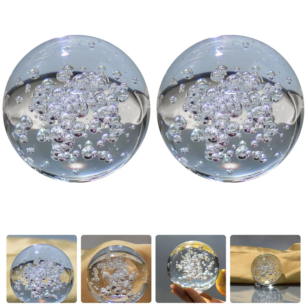 

Crystal Glass Bubble Spheredecorative Clear Paperweightphotography Globe Decoration Ornamentsfortunedesktop Ornament Gift Home