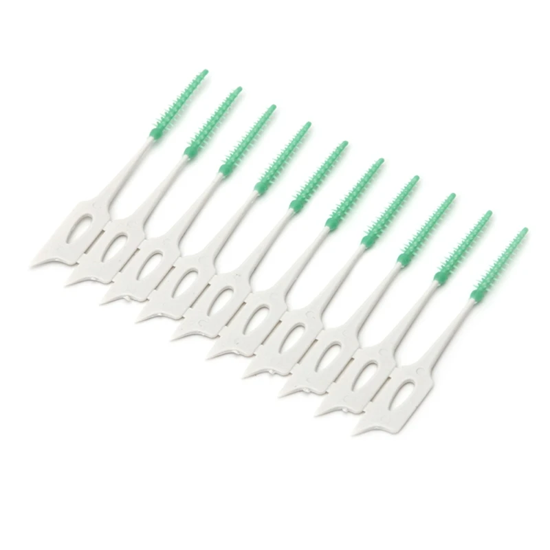 

50JF New 40Pcs Soft Clean Between Interdental Floss Brushes Dental Oral Care Tool