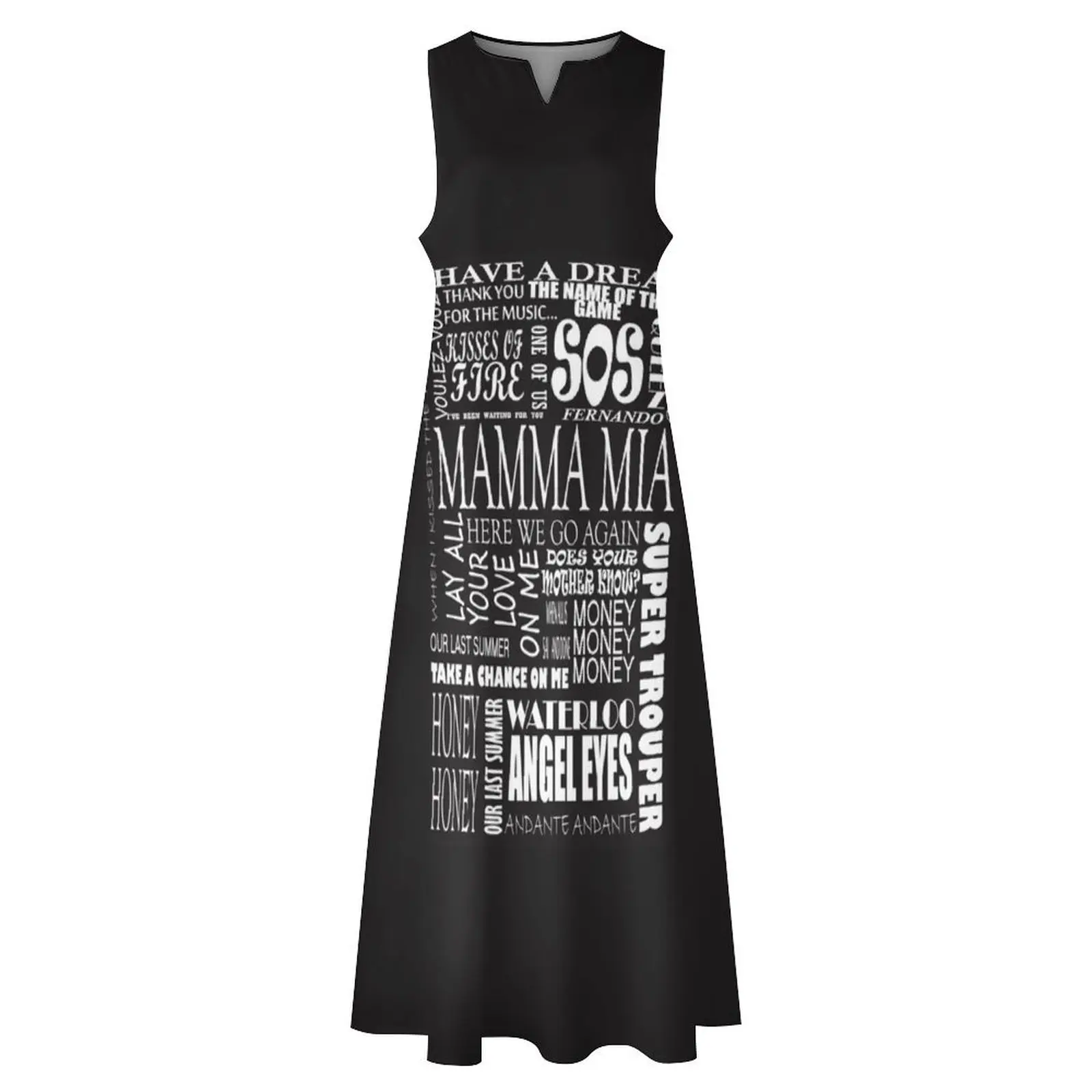 Mamma Mia Word Song Длинное платье женские летние платья для особых случаев женщин |